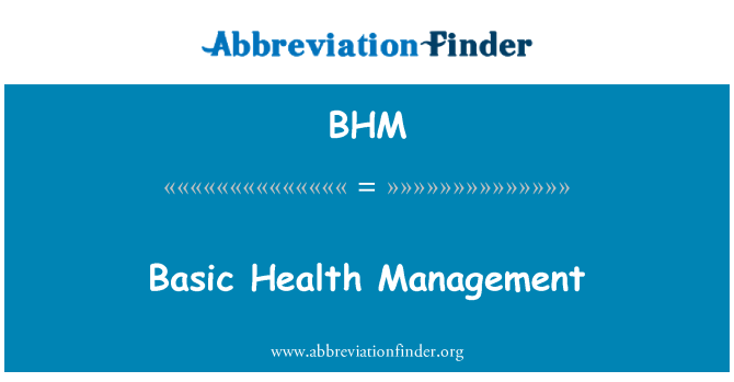 BHM: Zarządzanie podstawowej opieki zdrowotnej