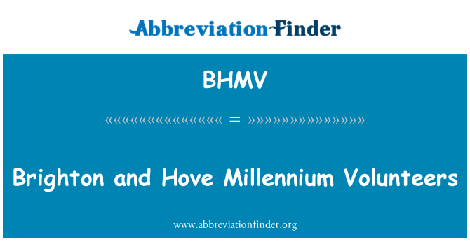 BHMV: Brighton ak Hove milyenyòm volontè