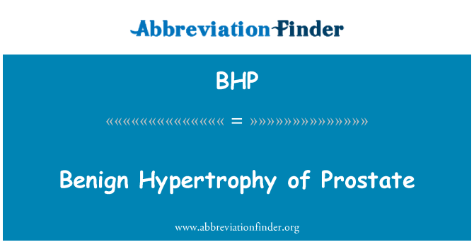 BHP: Hypertrophy อ่อนโยนของต่อมลูกหมาก