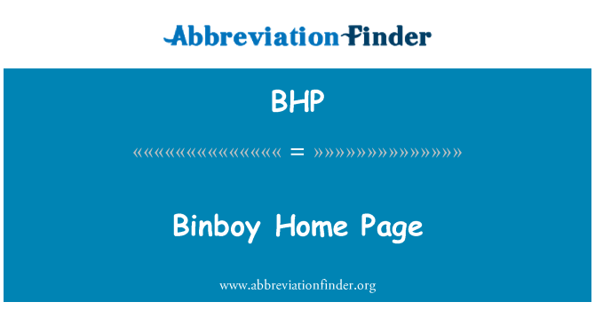 BHP: Binboy Home Page