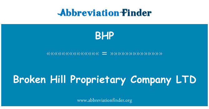 BHP: Miksur Hill speċjalitajiet Company LTD