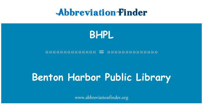 BHPL: Benton Harbor verejná knižnica