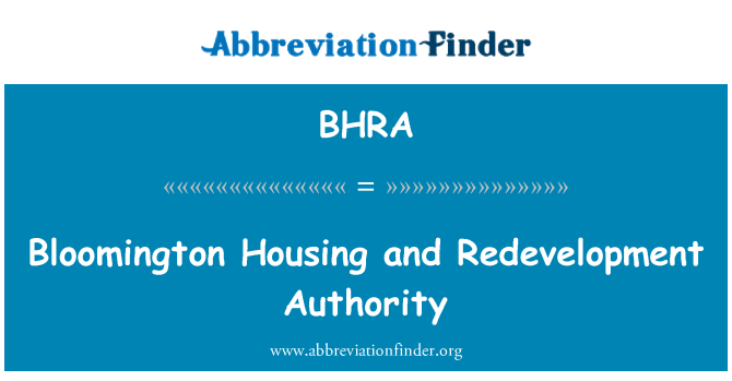 BHRA: Bloomington huisvesting en herontwikkeling autoriteit