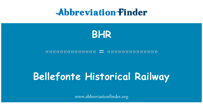 BHR: Bellefonte histórica ferroviária