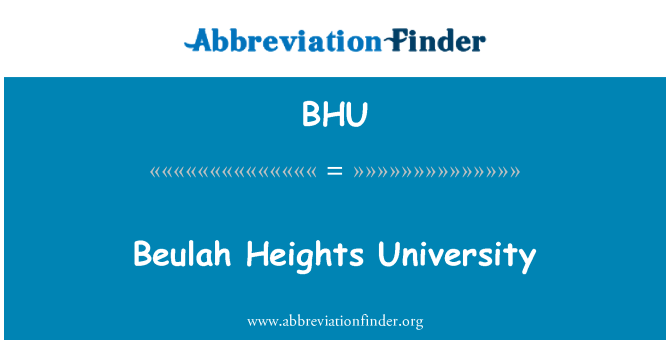 BHU: Beulah Heights universitetas