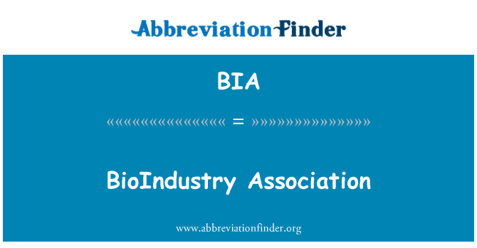 BIA: BioIndustry Association