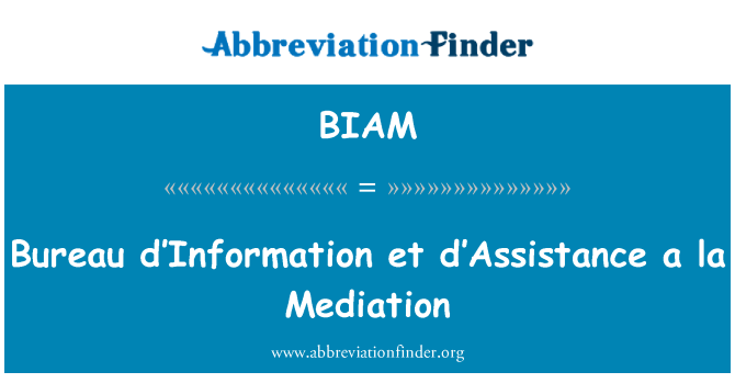 BIAM: Uffiċċju d'Information et d'Assistance medjazzjoni la