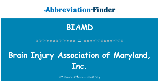 BIAMD: Poranenia mozgu združenia Maryland, Inc