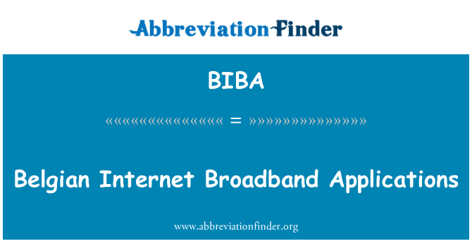 BIBA: Aplikasi Broadband Internet Belgia