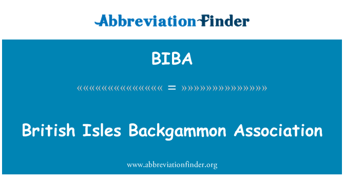 BIBA: Associació de Backgammon britàniques