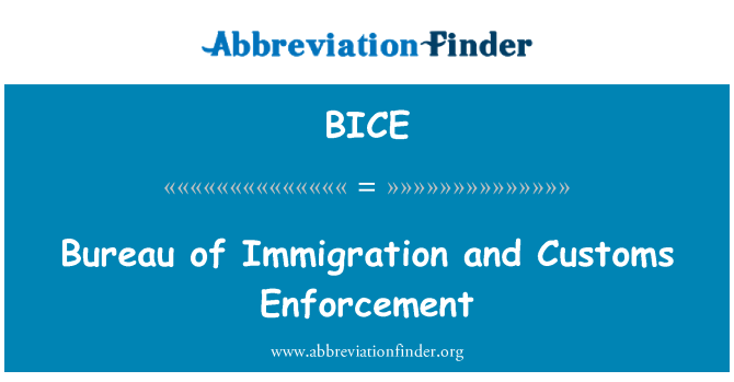 BICE: Uffiċċju ta ' l-Immigrazzjoni u l-infurzar tad-dwana
