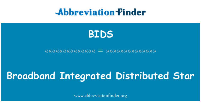 BIDS: Širokopásmový integrovaný distribuovaná hvězda
