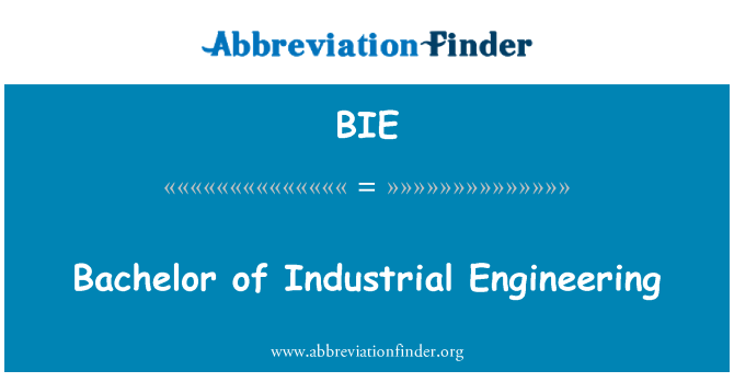 BIE: Diplomirani industrijski inženiring