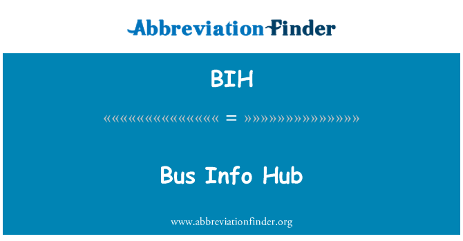 BIH: Bus Info Hub