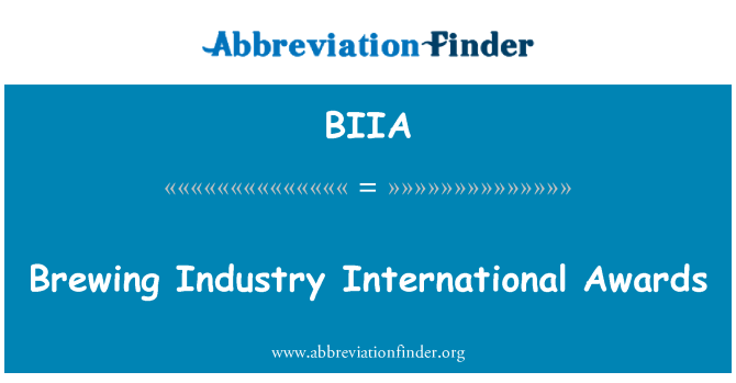 BIIA: 양조 산업 국제 수상