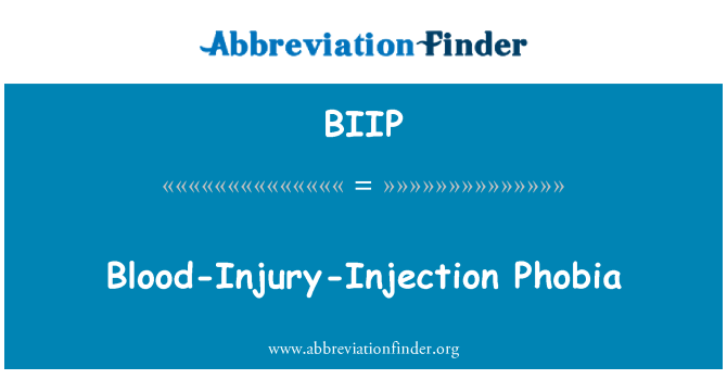 BIIP: Кръв вреда инжектиране фобия