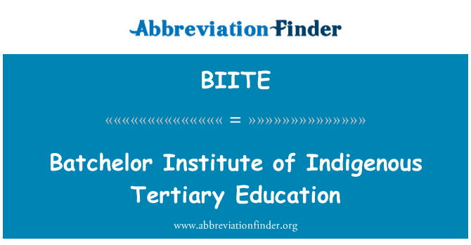 BIITE: Batchelor Instituut voor inheemse tertiair onderwijs