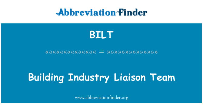 BILT: Bygningen industrien forbindelsesteam