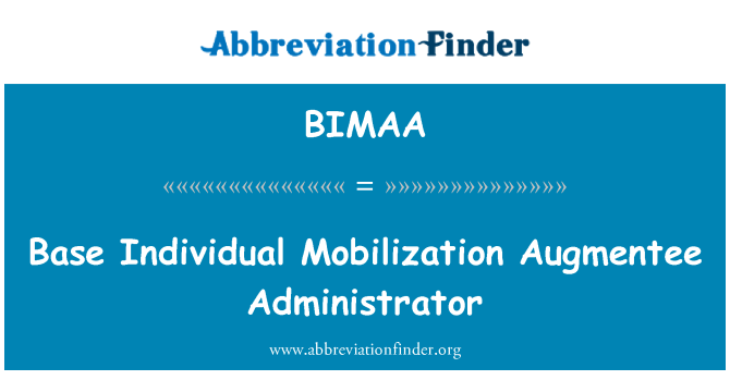 BIMAA: 자료 개별 동원 Augmentee 관리자