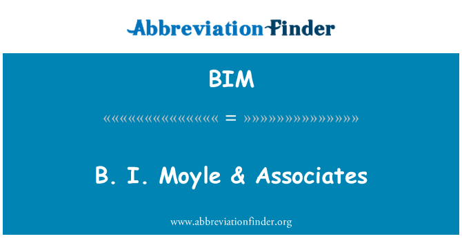 BIM: B. ı. Moyle & ortakları