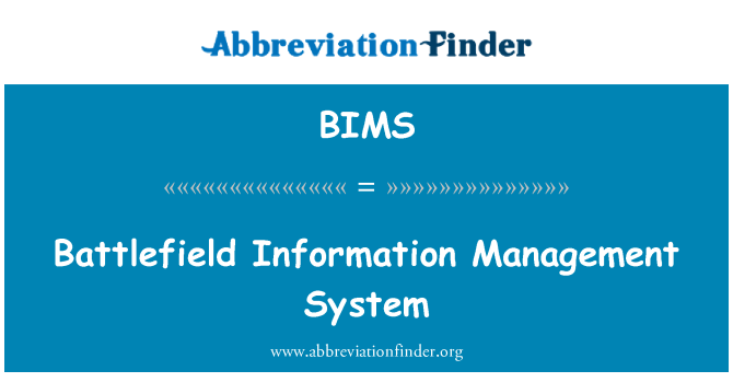 BIMS: Slagveld Information Management System