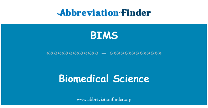 BIMS: Biomedicínské vědy