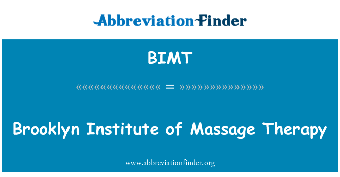 BIMT: Brooklyn Institute of Massage Therapy