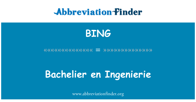 BING: An Bachelier Ingenierie