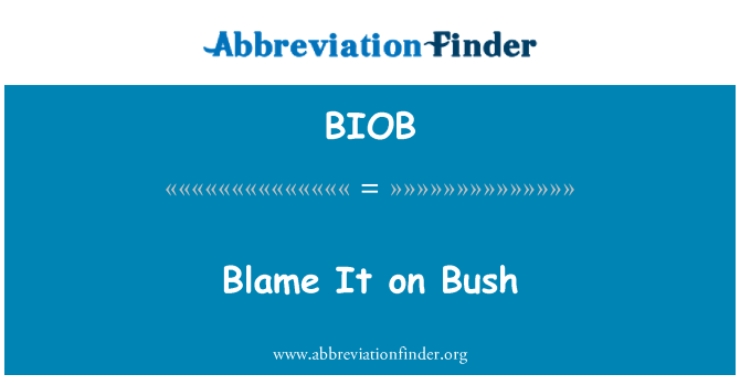 BIOB: Bush üzerinde suçlama