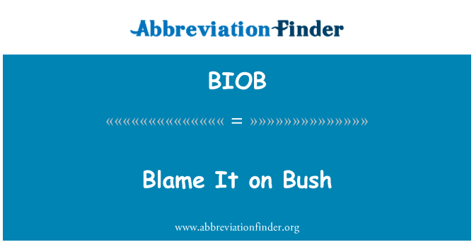 BIOB: Joure l' sou Bush