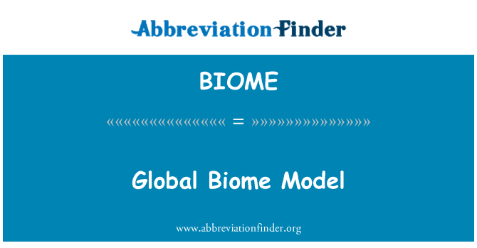BIOME: Modèl Biome mondyal