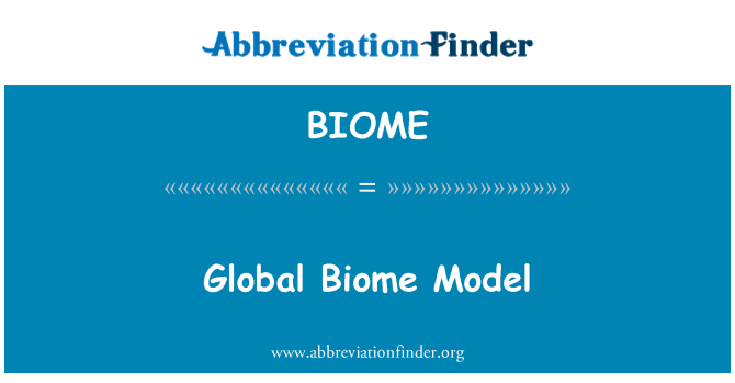 BIOME: Mudell Biome globali