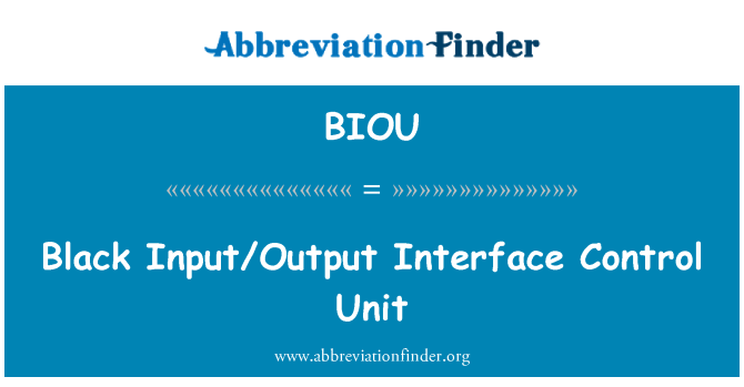 BIOU: Unitat de Control d'interfície d'entrada/sortida negre