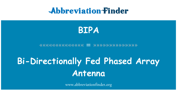 BIPA: 双向美联储相控阵天线