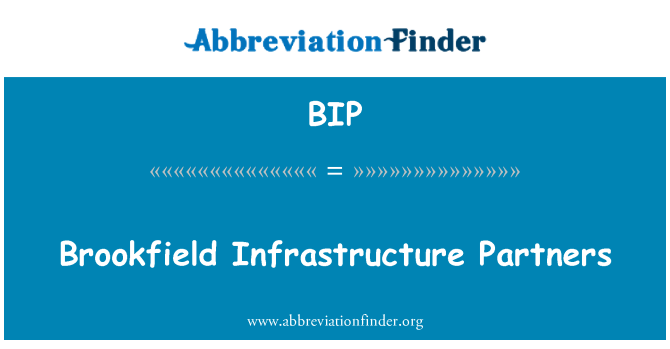 BIP: Brookfield infrastructuur Partners