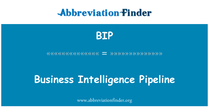 BIP: Business Intelligence putki