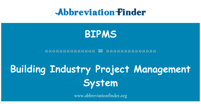 BIPMS: System rheoli prosiect diwydiant adeiladu