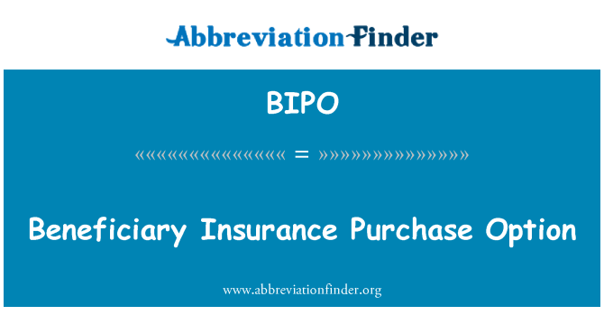 BIPO: Kedvezményezett biztosítási vételi opció