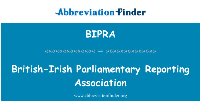 BIPRA: Asociación Parlamentaria del reporte británico-irlandés