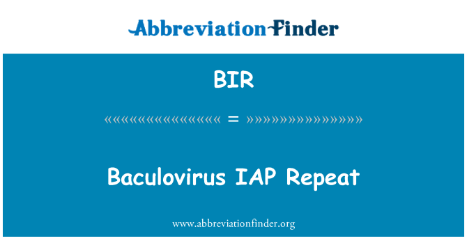 BIR: Baculovirus IAP ponovitev