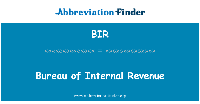 BIR: Oficina de impuestos internos