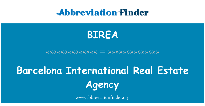 BIREA: ตัวแทนอสังหาริมทรัพย์จริงนานาชาติบาเซโลน่า