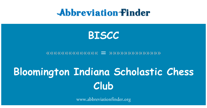 BISCC: Bloomington Indiana eskolè jwèt echèk Club