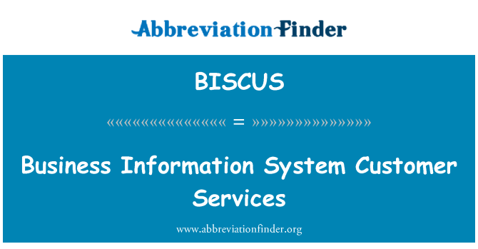 BISCUS: 商業資訊系統客戶服務