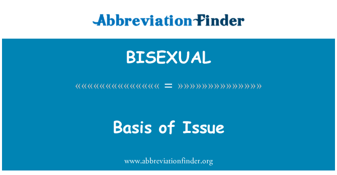 BISEXUAL: Asas terbitan
