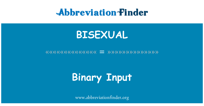 BISEXUAL: Input perduaan