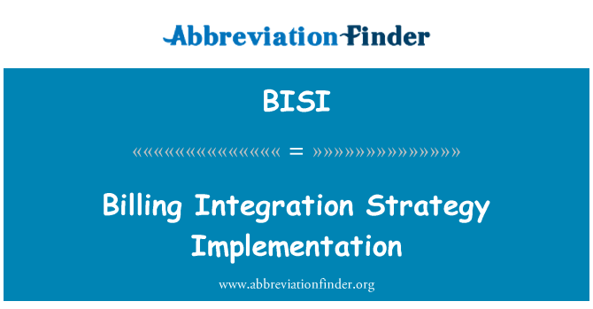 BISI: Abrechnung Integration der Strategieumsetzung