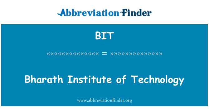BIT: Instituto de tecnología de Bharath