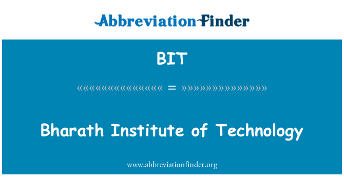 BIT: Enstiti teknoloji Bharath