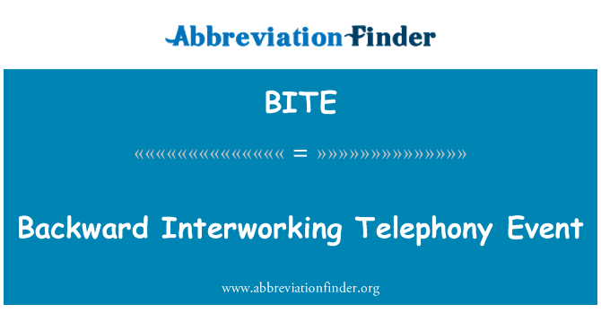 BITE: אירוע טלפוניה Interworking לאחור